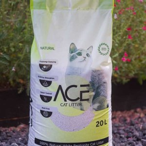 חול טבעי מתגבש לחתולים ACE נטורל 20 ליטר