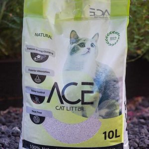 חול טבעי מתגבש לחתולים ACE נטורל 10 ליטר